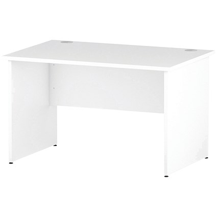 Trexus 1200mm Rectangular Desk, Panel Legs, White