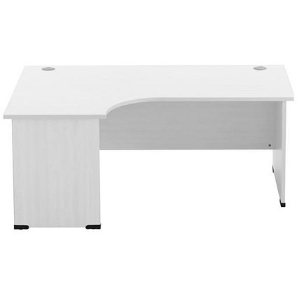 Sonix 1800mm Corner Desk / Left Hand / Panel Legs / White
