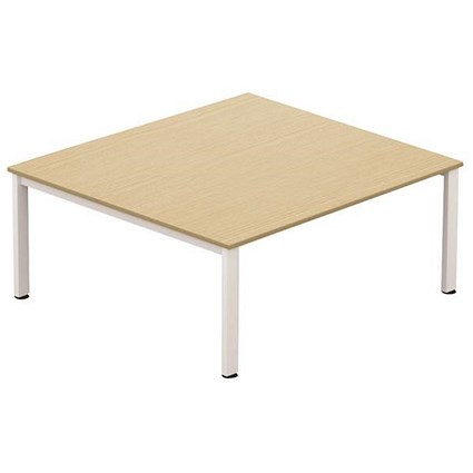 Sonix Meeting Table / White Legs / 1800mm / Oak
