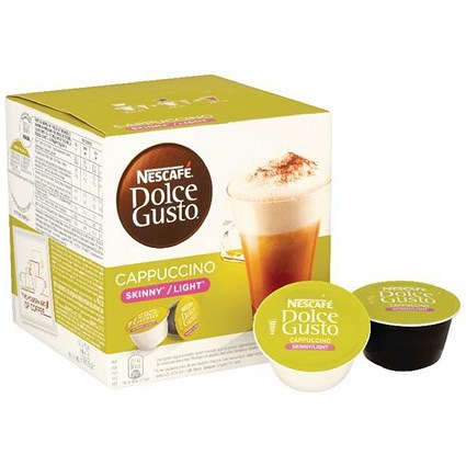 Nescafe Dolce Gusto Skinny Cappuccino Capsules, 16 Capsules, Pack of 3
