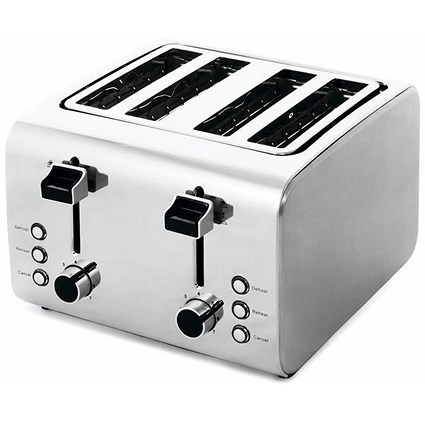 Igenix 4 Slice Long Toaster - Stainless Steel