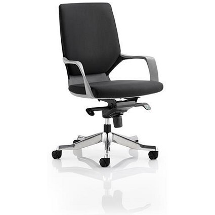 Adroit Xenon Medium Back Executive Chair, Black Shell, Black Fabric