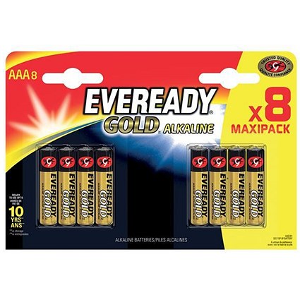 Eveready Gold Alkaline Batteries AAA/LR03 [Pack 8]