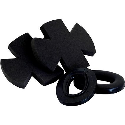 Peltor X5 Series Ear Muff, Hygiene Kit, Foam Inserts & Sealing Rings, 1 Pair, Black