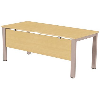 Sonix 1600mm Rectangular Desk / Silver Legs / Maple