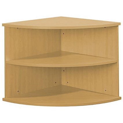 Sonix Low Corner Bookcase / 800mm Wide / Oak