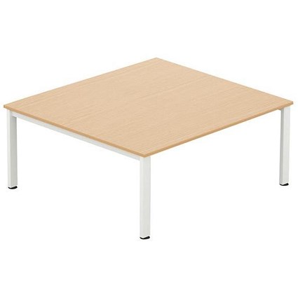 Sonix Meeting Table / White Legs / 1800mm / Maple