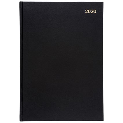 5 Star 2020 Diary, Week to View, A4, Black