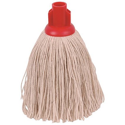 Robert Scott & Sons Smooth Surface Mop Head, Socket, Twine, 16oz, Red, Pack of 10