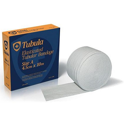 Click Medical Tubular Bandage, Cotton/Elastic, Size F, 4.5cm x 10m, White