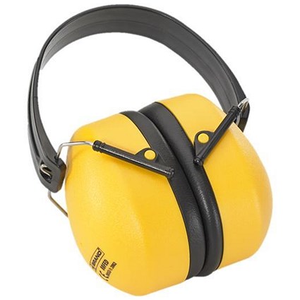 B-Brand Folding Ear Defender Muffs, Yellow, Pack of 10