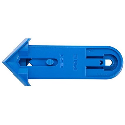 Pacific Handy Cutter Safety Cutter, Spring Back Blade, Ambidextrous, Blue
