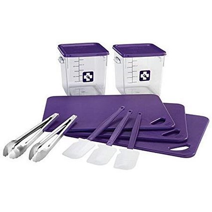 Rubbermaid 12 Piece Food Service Kit - Purple