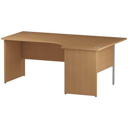 Trexus 1800mm Corner Desk, Right Hand, Panel Legs, Oak