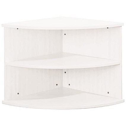 Sonix Low Corner Bookcase / 800mm Wide / White