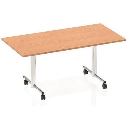 Sonix Flip Top Rectangular Table, 1600mm, Oak