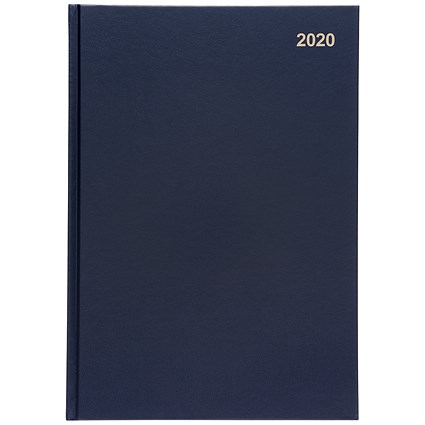 5 Star 2020 Diary, Week to View, A4, Blue