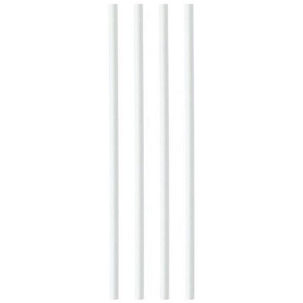 Paper Straws, 8mmx200mm, White, Pack of 250