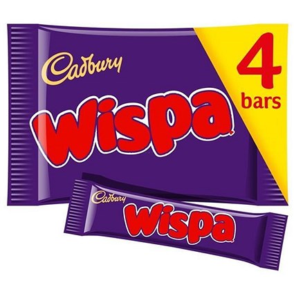 Cadbury Wispa Chocolate Bars - Pack of 4