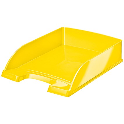Leitz WOW Bright Stackable Letter Tray - Glossy Yellow