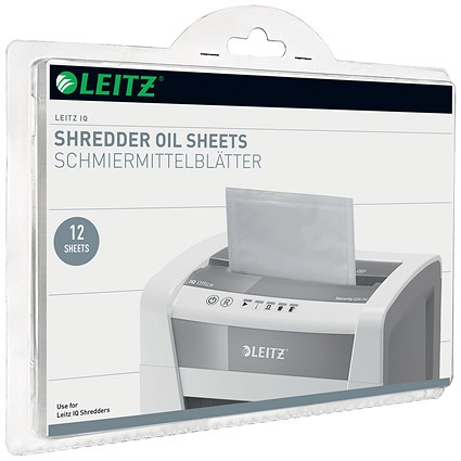 Leitz Oil Sheets for IQ Shredder - Pack of 12