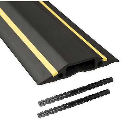 D-Line Floor Cable Cover, 83mm x 1.8m, Black and Yellow