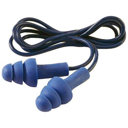 Ear Tracers Ear Plugs, Blue, Pack of 50