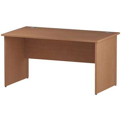 Trexus 1400mm Rectangular Desk, Panel Legs, Beech