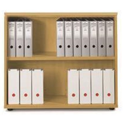 Sonix Low Bookcase / 1 Shelf / 870mm High / Oak