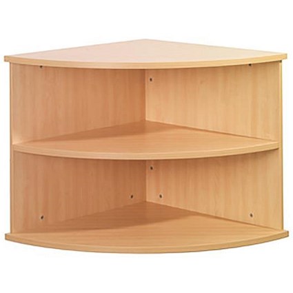 Sonix Low Corner Bookcase / 800mm Wide / Maple