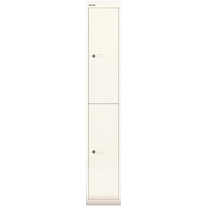 Bisley 2 Door Steel Locker / Depth 305mm / White