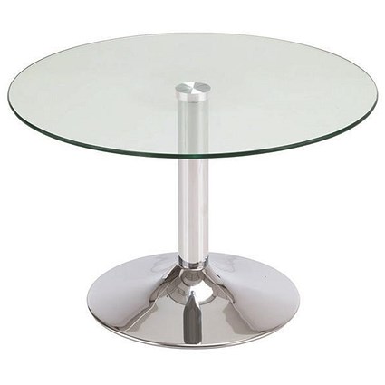 Sonix Circular Coffee Table / 700mm / Glass