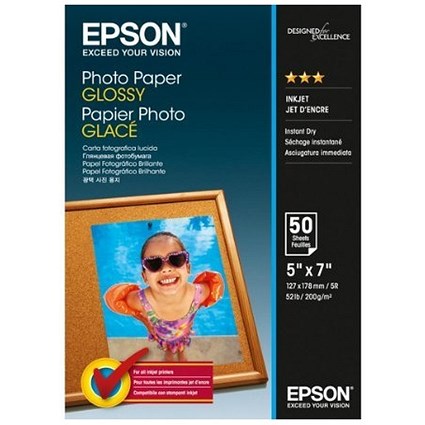 Epson Premium Semi Glossy Photo Paper / 130x180mm / 200gsm / Pack of 50