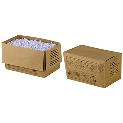 Rexel Recycled Shredder Waste Sacks 34 Litre Light Brown Ref 2105901 [Pack 50]