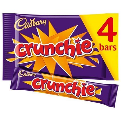 Cadbury Crunchie Chocolate Bars - Pack of 4