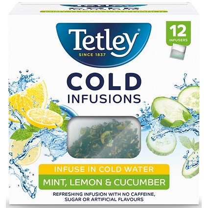 Tetley Cold Infusions Mint, Lemon and Cucumber - Pack of 12