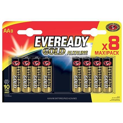 Eveready Gold Alkaline Batteries AA/LR6 [Pack 8]