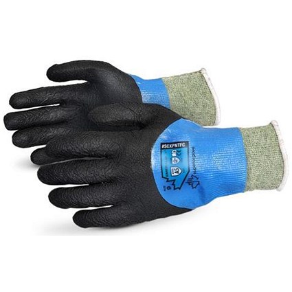 Superior Glove Emerald Cx Gloves, Liquid Proof, Kevlar/WireCore, Extra Large, Black