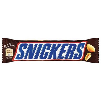Snickers Chocolate Bar, 48g, Pack of 48