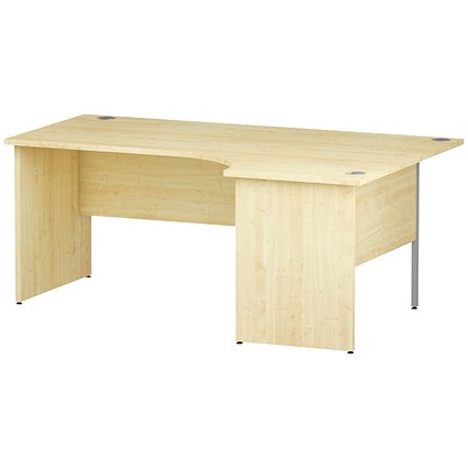 Trexus 1800mm Corner Desk, Right Hand, Panel Legs, Maple