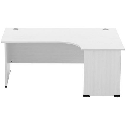 Sonix 1800mm Corner Desk / Right Hand / Panel Legs / White