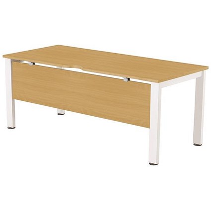 Sonix 1600mm Rectangular Desk / White Legs / Oak