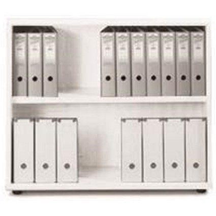 Sonix Low Bookcase / 1 Shelf / 870mm High / White