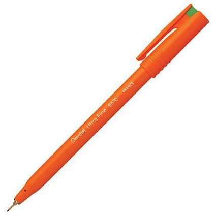 Pentel S570 Ultra Fine Pen / Green / Pack of 12