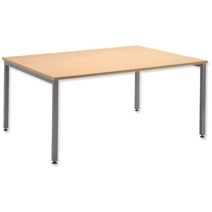 FiZ2 Rectangular Boardroom 1600 Table Square Straight Leg W1600xD1200xH730mm Maple