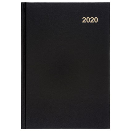 5 Star 2020 Diary, Two Days to a Page, A5, Black