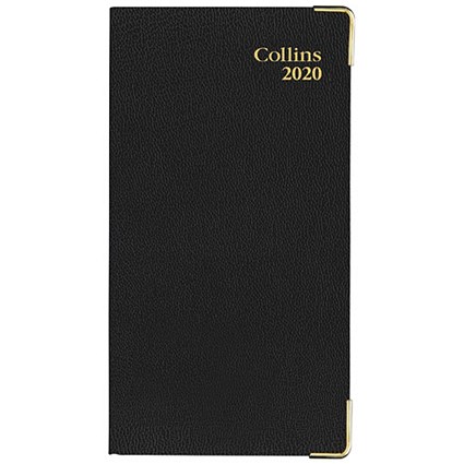 Collins 2020 Business Appointment Pocket Diary, Week to View, 80x152mm, Black