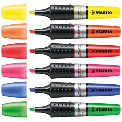 Stabilo Luminator Highlighters Chisel Tip 2-5mm Wallet Assorted [Pack 6]