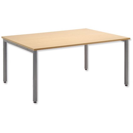 FiZ3 Rectangular Boardroom Table Round Leg W1600xD1200xH730mm Maple
