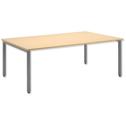 FiZ3 Rectangular Boardroom Table Round Leg W2000xD1200xH730mm Maple